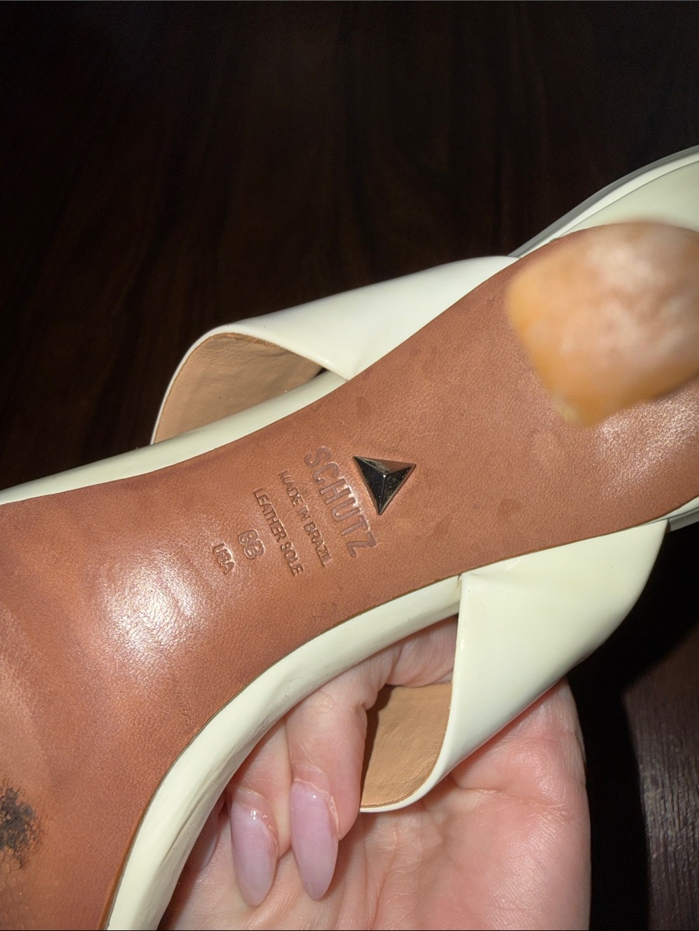 SCHUTZ Cream Double-Strap Slide Mules - Picture 6 of 7